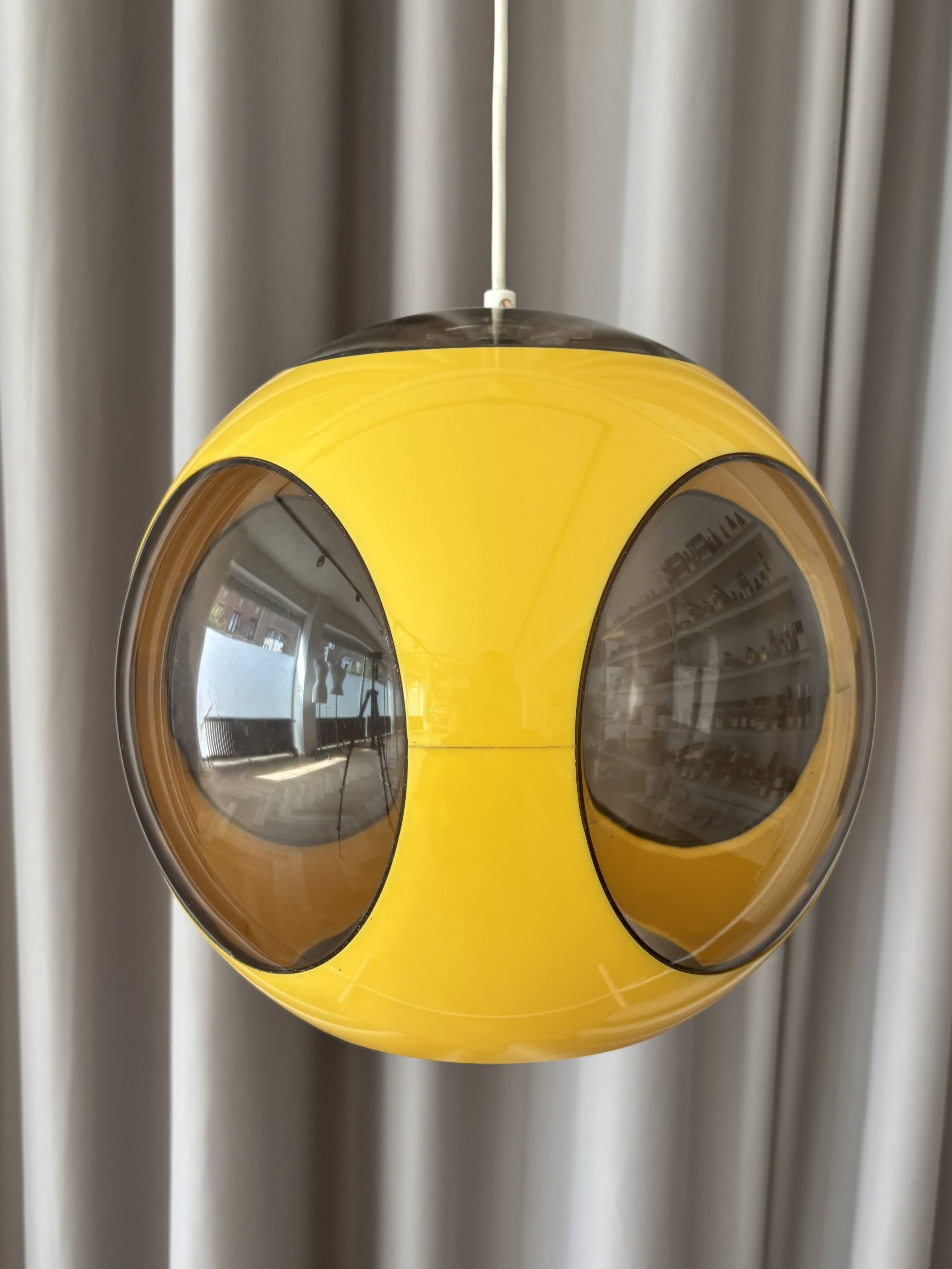 Vintage 1970s Massive Bug Eye Space Age Pendant Lamp