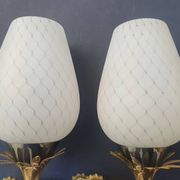 Pair of Art Deco wall sconces from the 1960s.