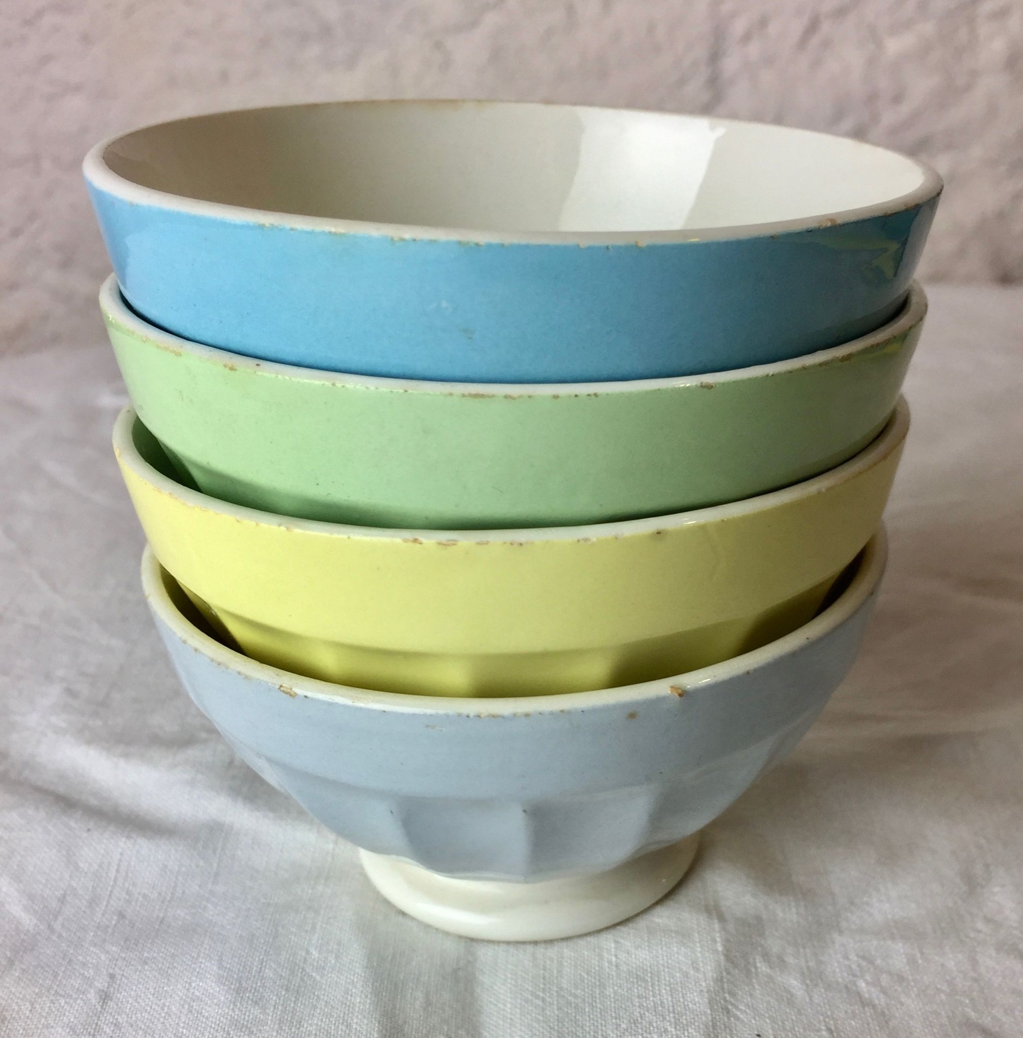 Lot of 4 bowls of Sarreguemines 1950s