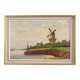 Peinture « Le moulin à vent au-dessus de la Marina », design scandinave, années 1970