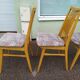 Lot de 8 chaises scandinave bois et tissu