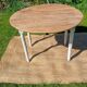 Antique round walnut table – sanded solid wood top