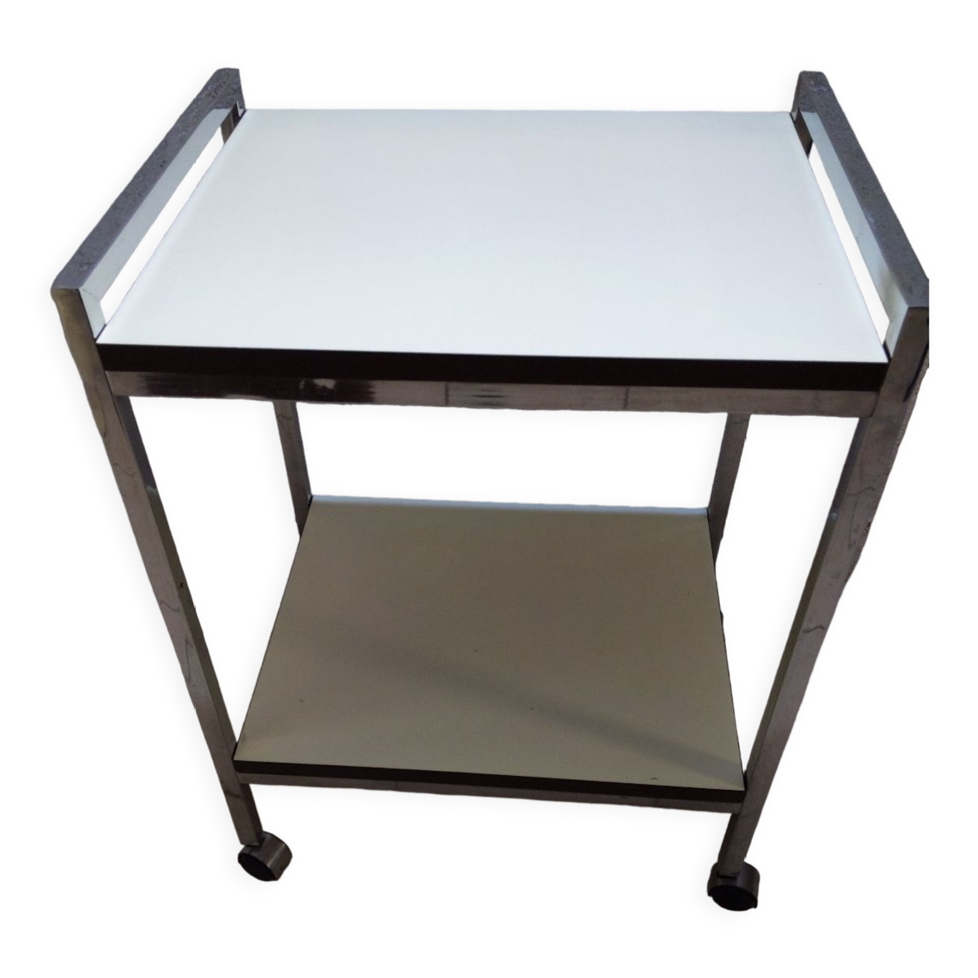 Vintage trolley on wheels