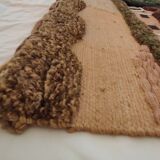 Handmade tapestry in wool and jute 100cm high / 75cm wide