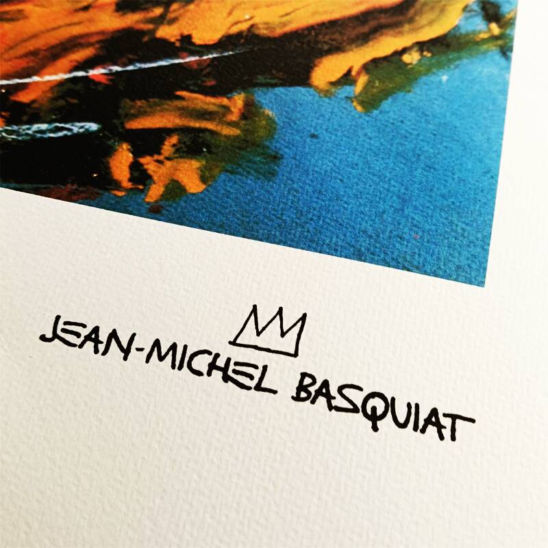 Lithographie en édition limitée de Jean-Michel Basquiat, années 1990, numérotée au crayon.