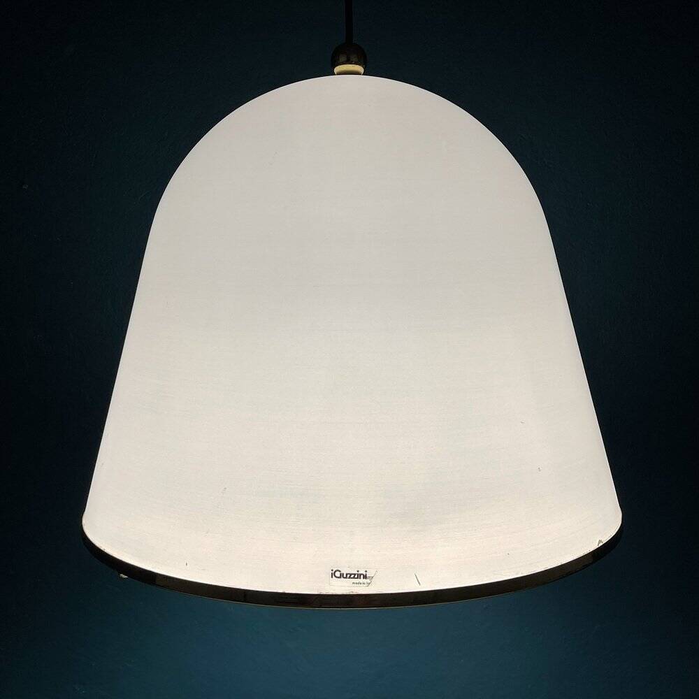 White Italian suspension lamp Kuala by Franco Bresciani for Guzzini Italy, 1970s.