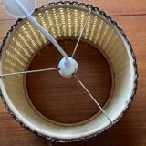 Vintage sisal / jonc de mer pendant light circa 1970's