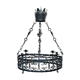 Chateau chandelier in wrought iron