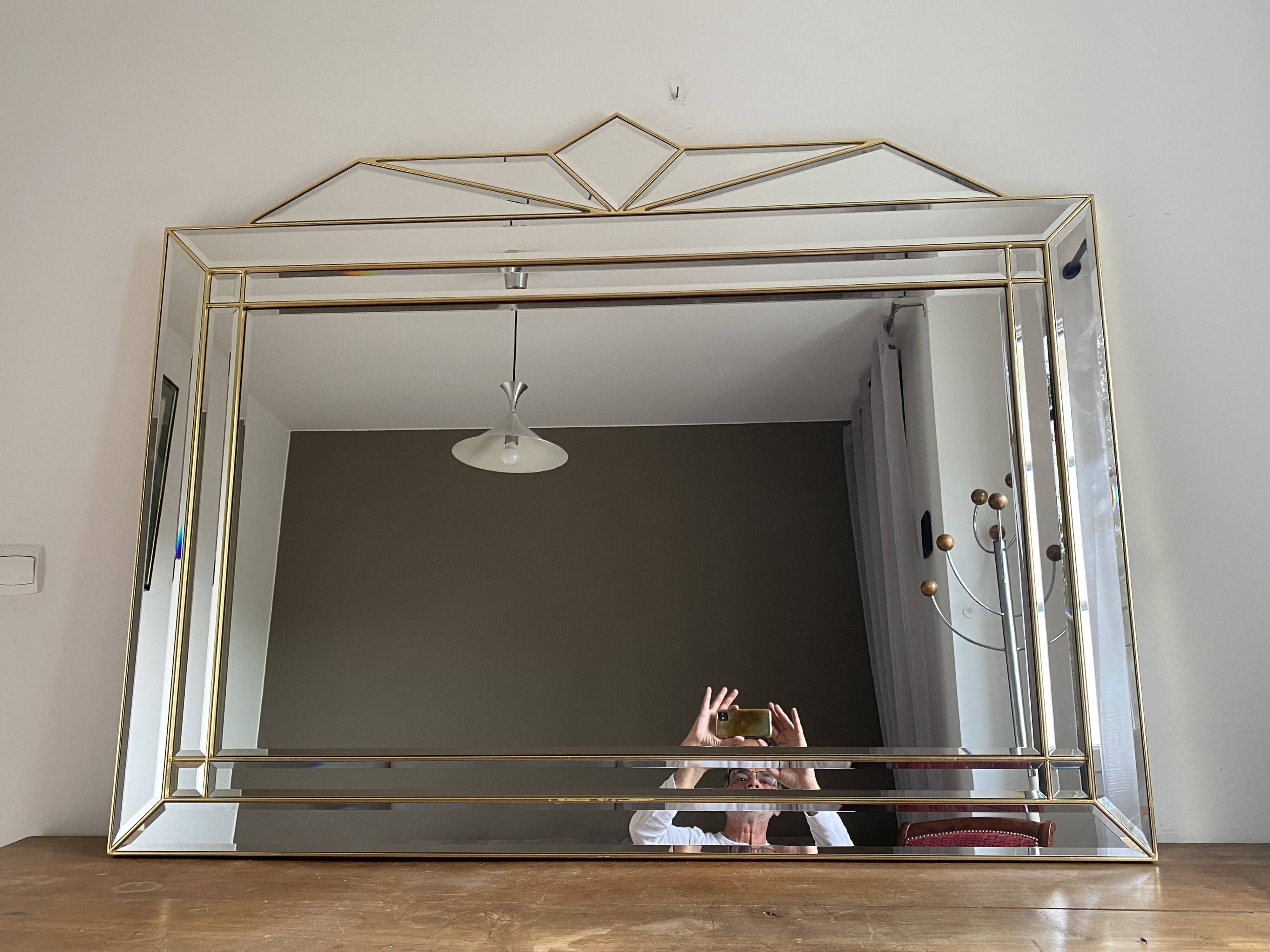 Deknudt parclose mirror. 1970. Hollywood Regency. 142x110.