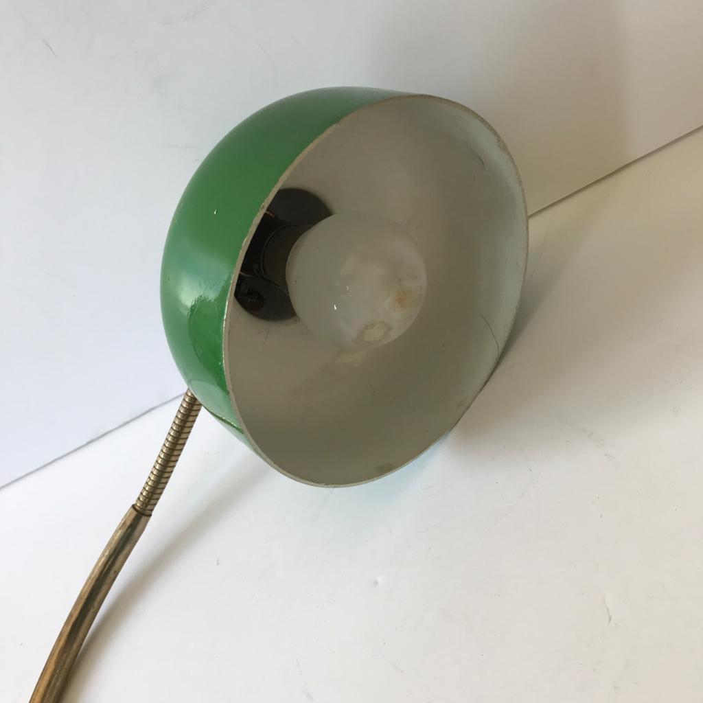 Green metal lamp 1950