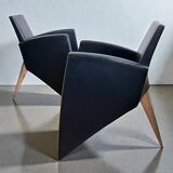 "J" armchairs by Philippe Starck for Aleph, 1989, set of 2