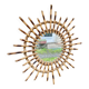 mirror glass sun Mid-Century in Bamboo & Rush, Vintage -