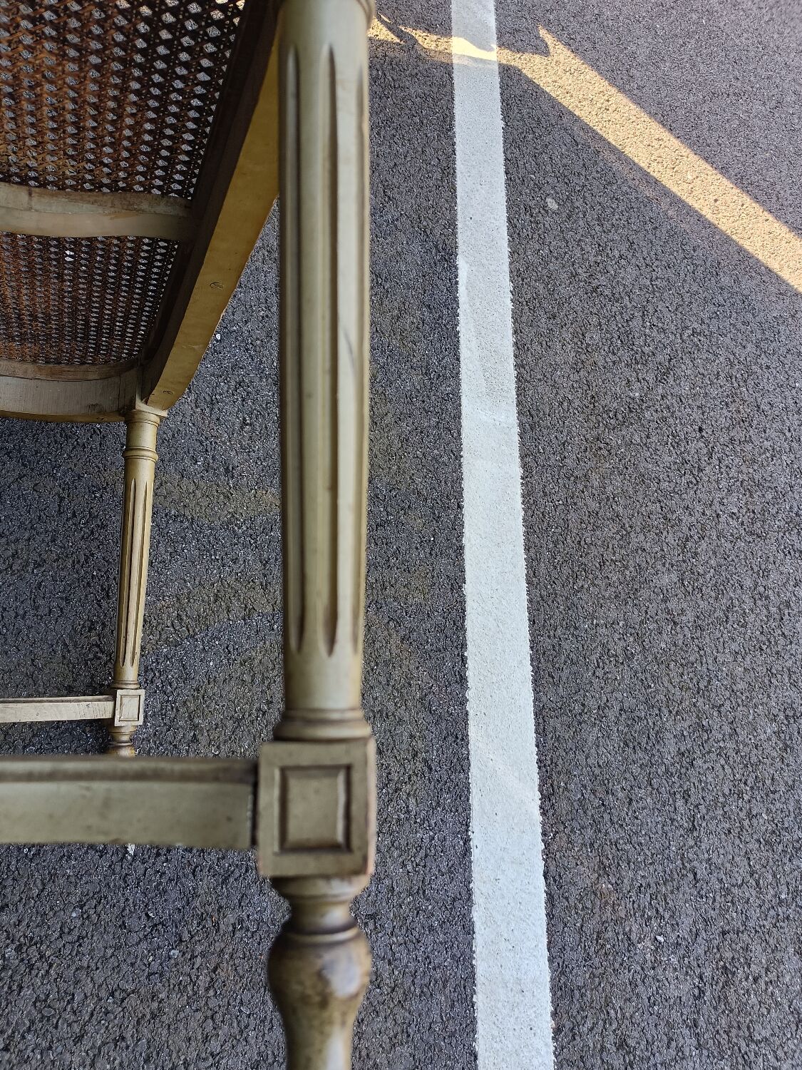 Old piano bench cannée style louis xvi