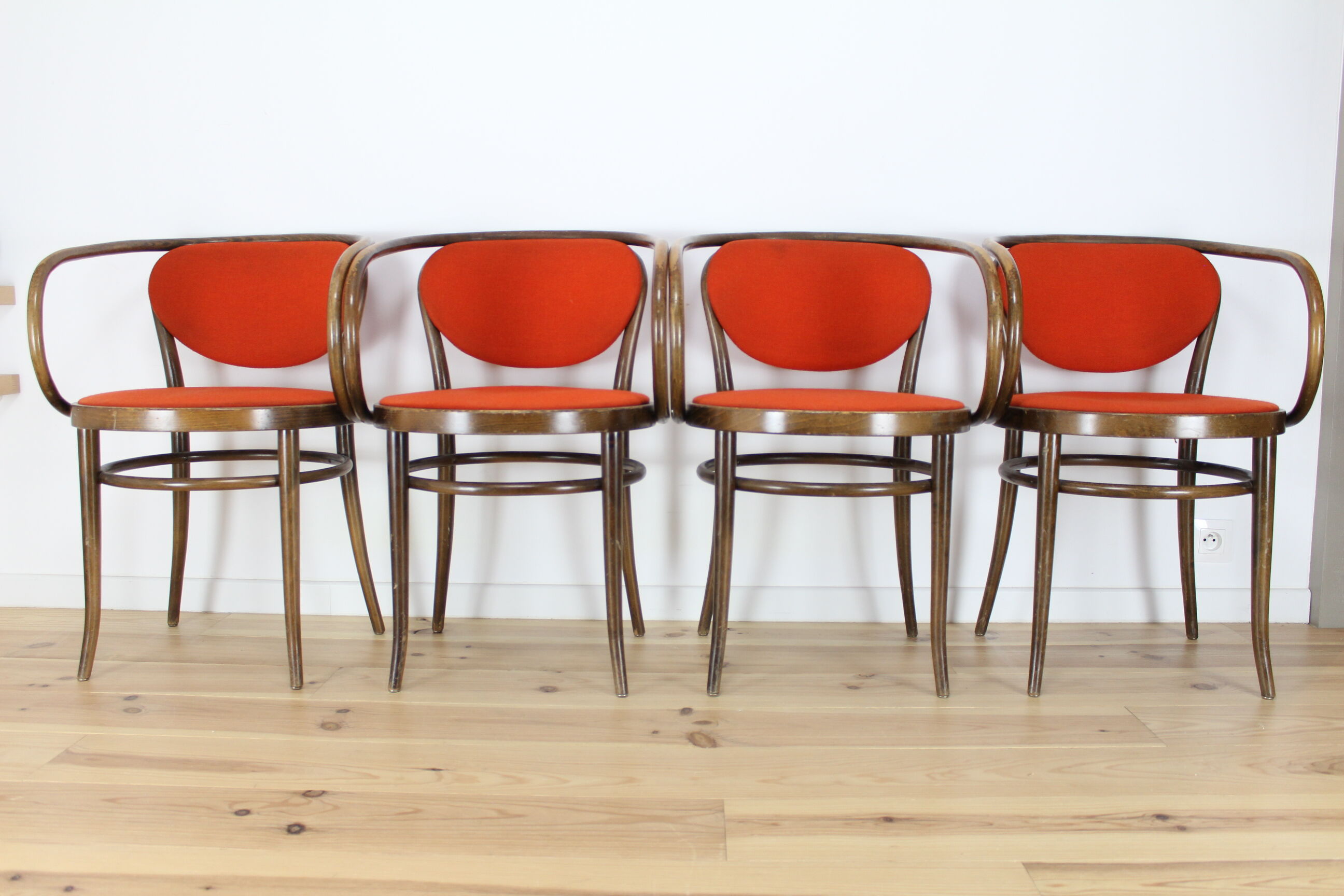 Chairs bistro curved wood called "Le Corbusier"