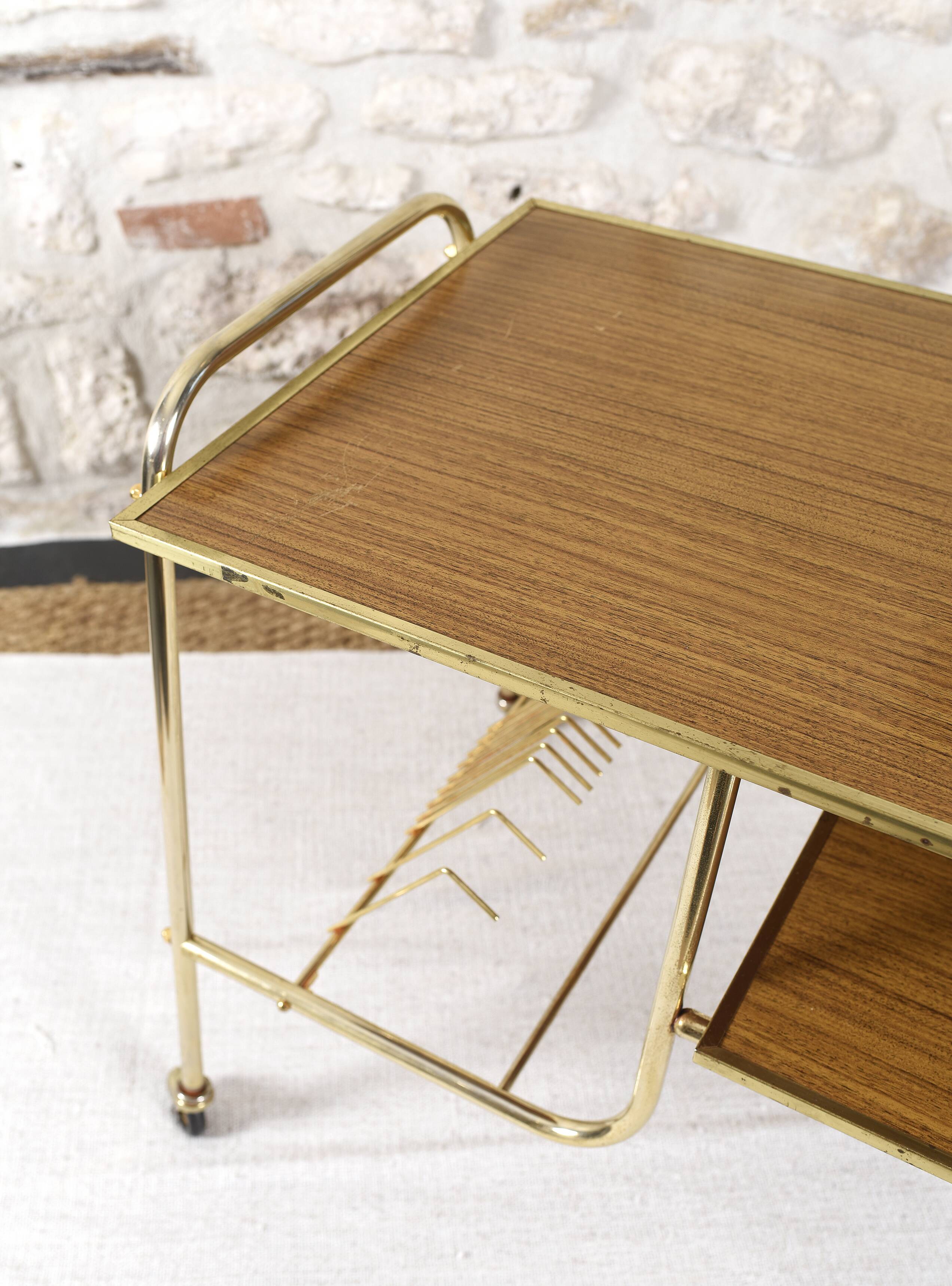 Vintage vinyl holder trolley