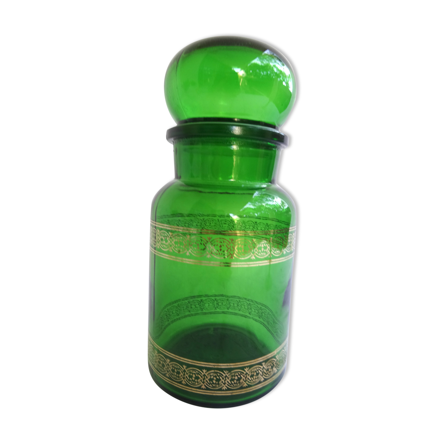 Green apothecary pot