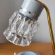 Mid-Century glass and brass lamp