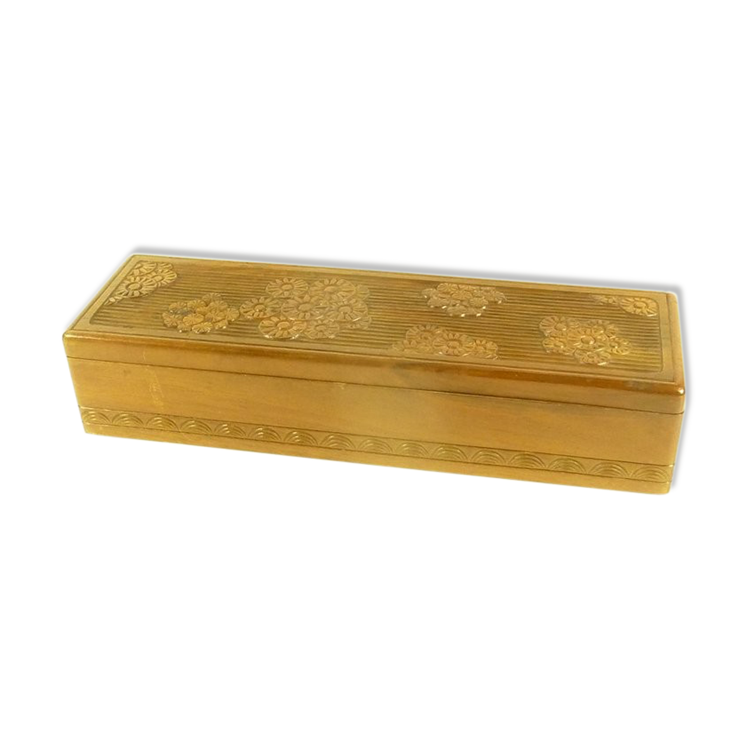 Jean Tirefort, long sculpted wooden box
