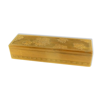 Jean Tirefort, long sculpted wooden box