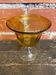 Empty Fruit Bowl Pocket Vase Transparent & Amber Vintage #D756