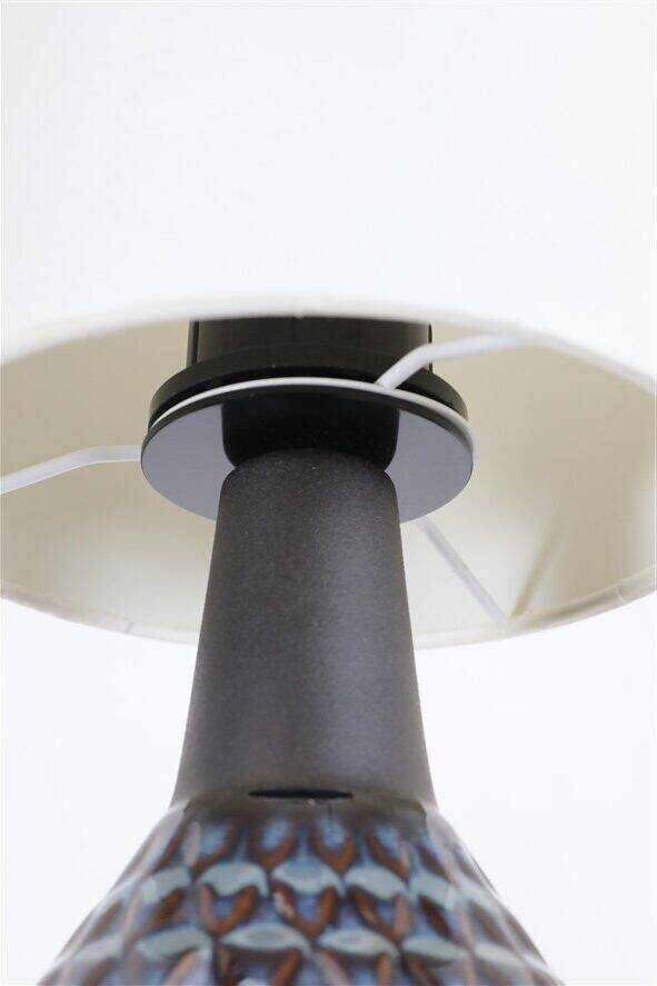 Danish “Blue Series” table lamp by Einar Johansen for Søholm, 1960s