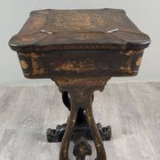 Necessary sewing furniture in blackened wood, Napoleon III style, 19th century.