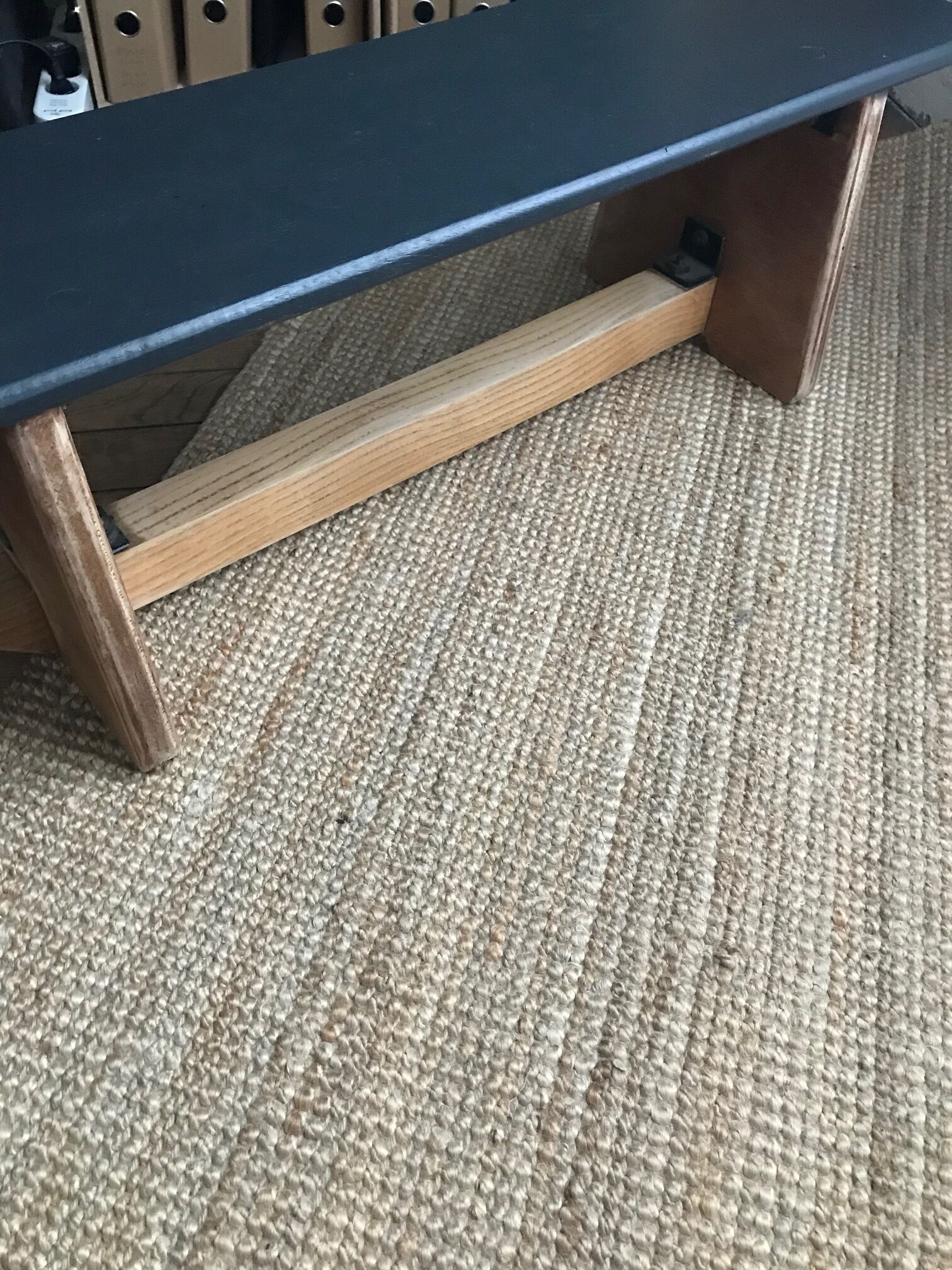 Wooden workshop bench