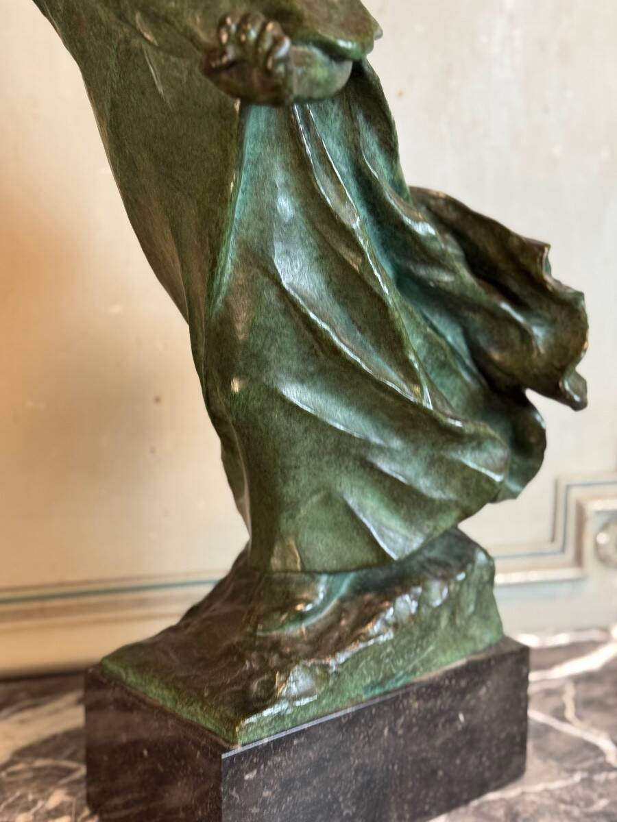 King Lear, green patinated bronze, Victor Rousseau (1865-1954) around 1905