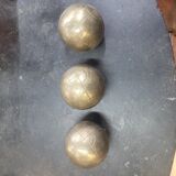 3 bronze petanque balls