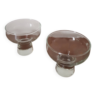 Metal and Glass Candle Holder, Denmark, 1960s