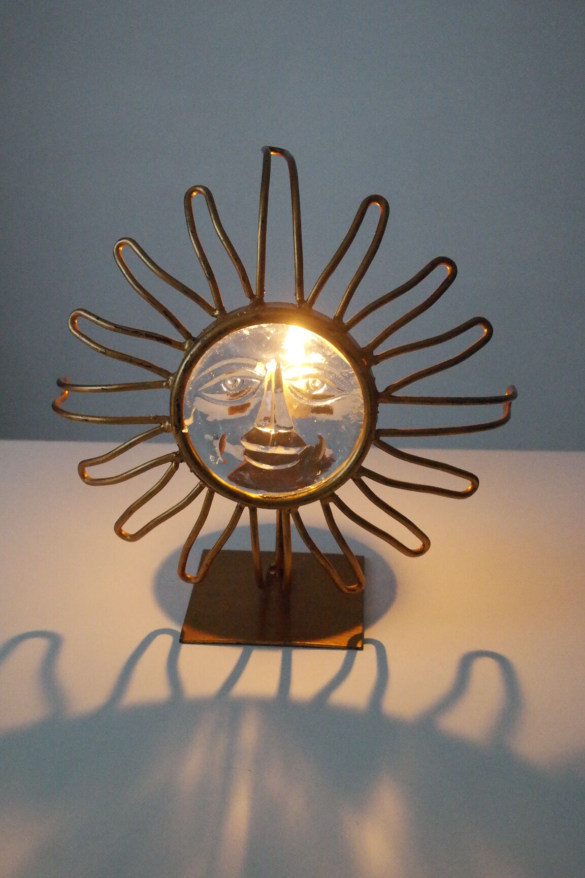 Vintage sun candlestick