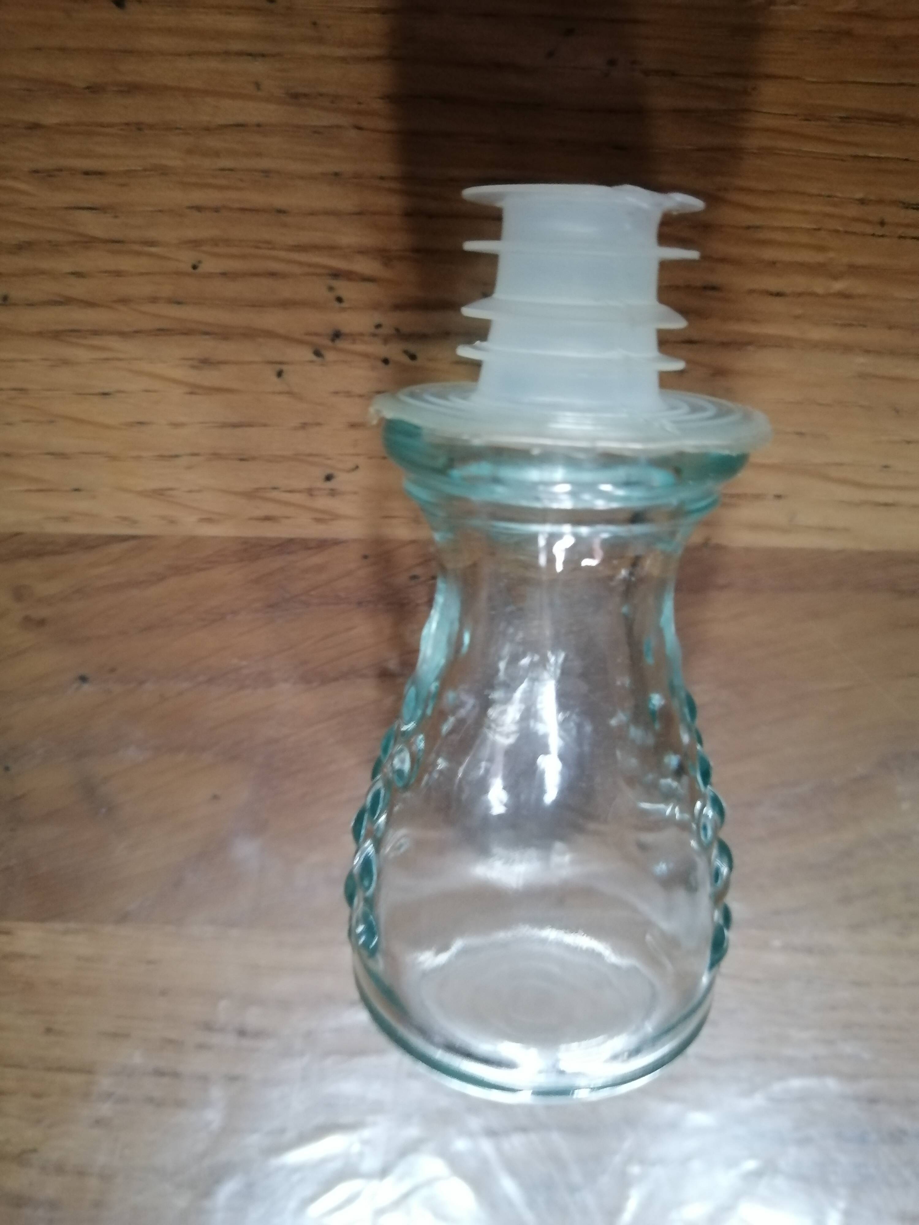 Italian transparent bubble carafe