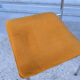 Chrome tubular chair with orange velvet, 1970s