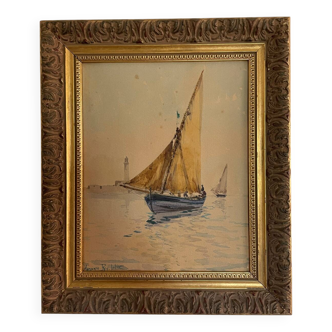 Tableaux aquarelles voilier