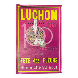 Poster Flower Festival Luchon 1988- Jacques Sourth.