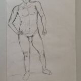 Illustration of a naked man