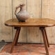 Brutalist oak coffee table