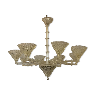 Lustre murano de barovier, 8 bras de lumière