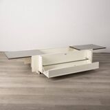 Wooden and chromed metal vintage bar table, 60s