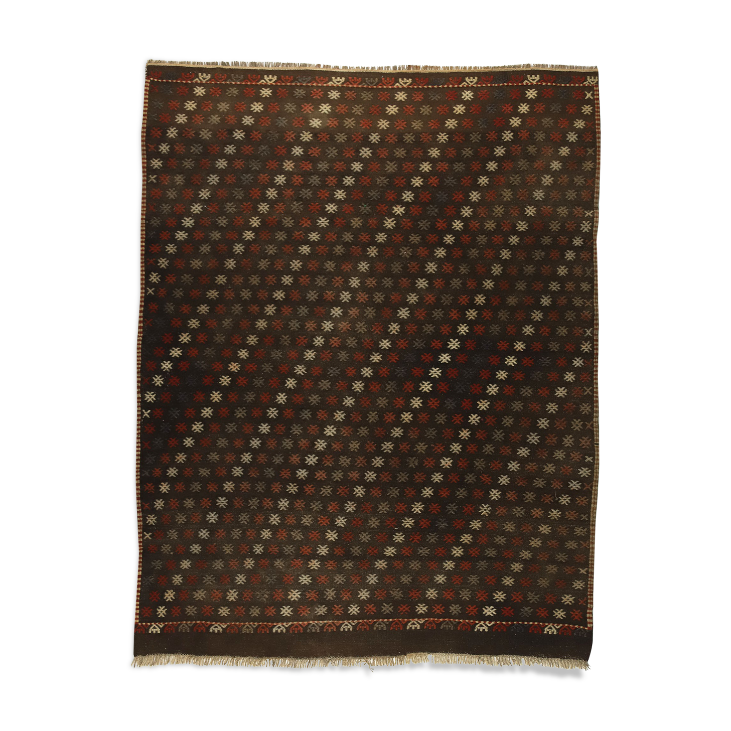 Anatolian handmade kilim rug 202 cm x 162 cm