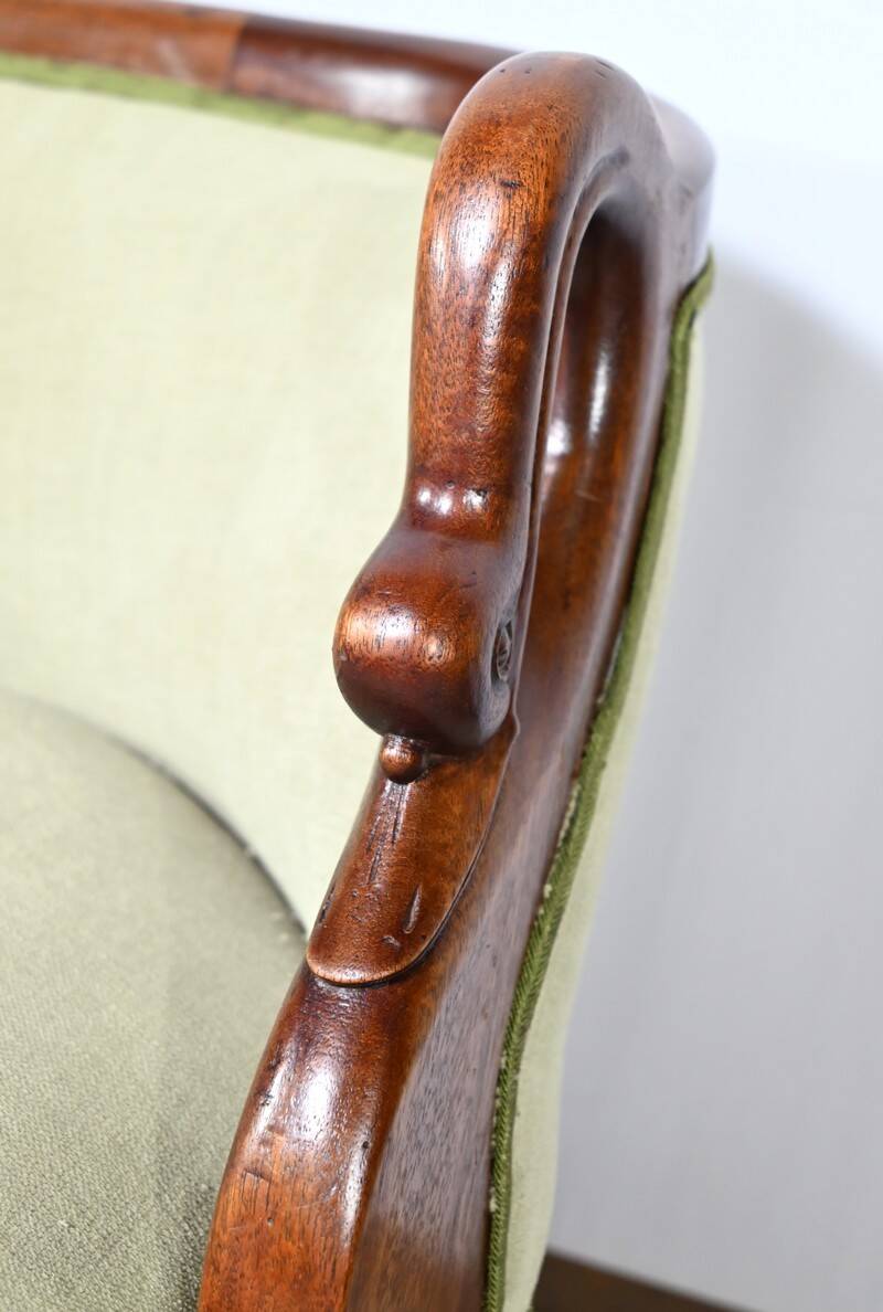 Small Mahogany Backsplash Daybed, Return from Egypt Style – Early 20th Century