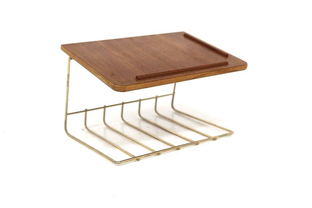 Scandinavian teak wall shelf, Sweden 1960s