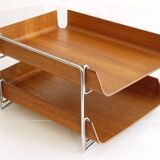 Vintage teak briefcase 1960