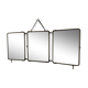 Vintage mirror 1930 barber triptych - 28 x 69 cm