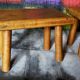 Pair of vintage oak footrests