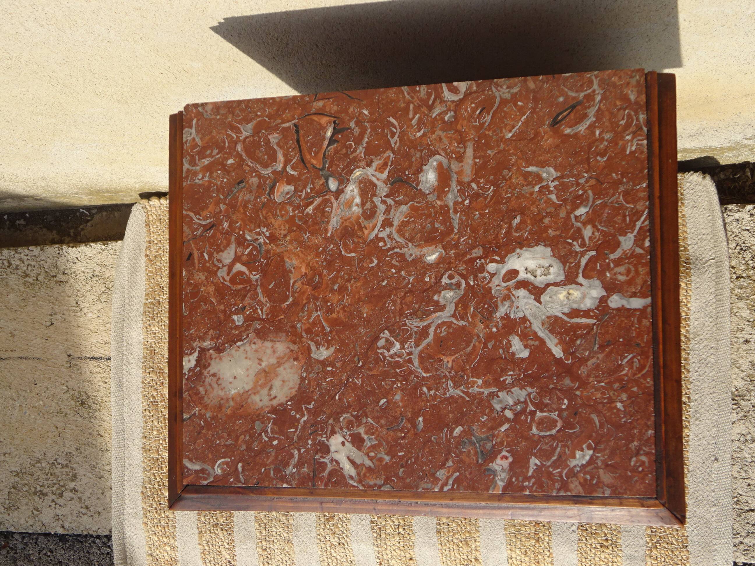 Art Deco period bedside table with marble top