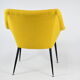 Mid-century armchair Shell, 1960s, NRD, yellow fabric, restored
