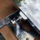 Wall coat rack / 50s chrome cloakroom