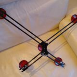 Wall-mounted metal coat rack with 5 hooks