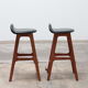Set of two Erik Buch Teak wood bar stools 1960 Denmark